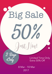 Wall Mural - Sale banner template design.Vector illustration.