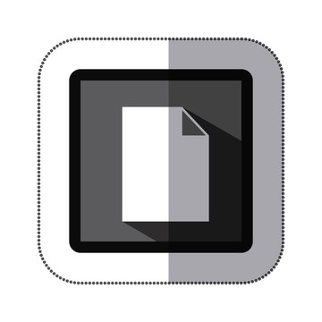 contour white paper icon, vector illustration design image