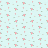 Fototapeta Kwiaty - Seamless pattern in small flower. Cute floral background. Vector illustration.
