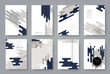 © SMSka - Set of templates A4 pages. Abstract monochrome geometric background. Trendy compositions for business, technology and advertising. Modern style design. Vector illustration