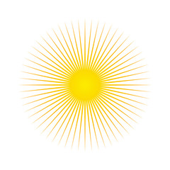 Wall Mural - sun. sun rays icon. vector illustration. white background