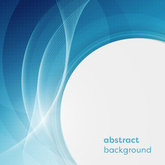Fototapete - Vector business background with abstract circles and glowing lines.