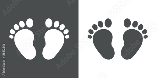 Icono Plano Pies De Bebe Gris Y Blanco Stock Vector Adobe Stock Icono Plano Pies De Bebe Gris Y Blanco Stock Vector Adobe Stock