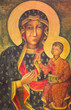 BERLIN, GERMANY, FEBRUARY - 15, 2017: The painting of Ikon Mother Mary of Czestochowa (Black Madonna) in church Rosenkranz Basilica by unknown artist of 20. cent..