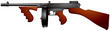 Tommy gun, The Thompson submachine gun, popular army, police and gangster weapon, also known as the 