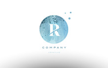 R  Watercolor Grunge Vintage Alphabet Letter Logo