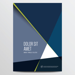 Wall Mural - Geometric brochure or annual report cover design template. Vector illustration.