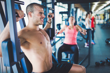 Wall Mural - People training and working out