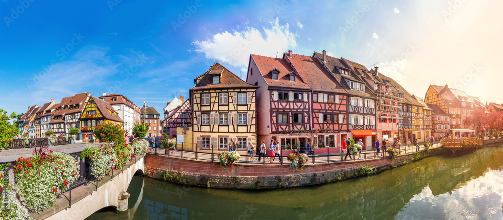 Altstadt, Colmar, Elsass, Frankreich - obrazy, fototapety, plakaty 