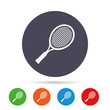 © blankstock - Tennis racket sign icon. Sport symbol.