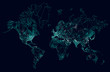 © max_776 - World map abstract internet connection, light urban communications