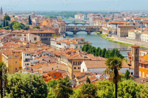 Fototapeta na szkło Florencja. Widok z lotu ptaka na miasto.