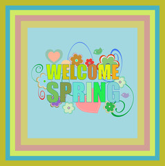 Naklejka na meble Welcome Spring Holiday Card