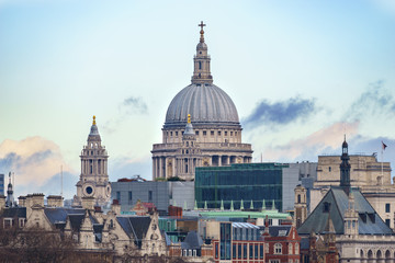 Sticker - Dome of St Paul's Cathedral with blue sky, landmark of London,UK