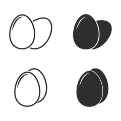 Wall Mural - Egg icon set.