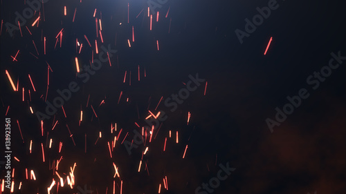 Cuadros en Lienzo The sparks on a dark background