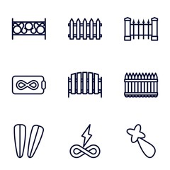 Sticker - Set of 9 seamless outline icons