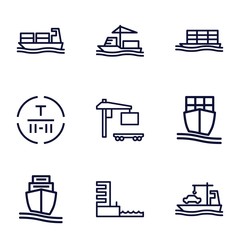 Poster - Set of 9 tanker outline icons