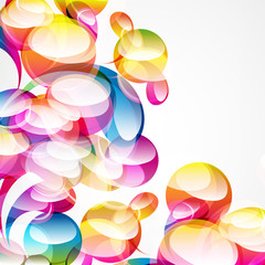 Wall Mural - abstract colorful arc-drop background.