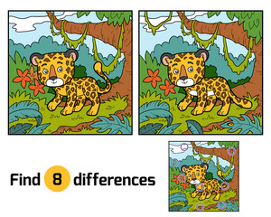 Wall Mural - Find differences, Jaguar