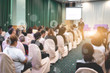 © paulfourk - Business concept : asia people listen in business seminar presentation