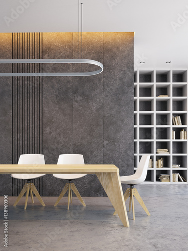 Fotografie, Obraz minimalism style interior of dining room