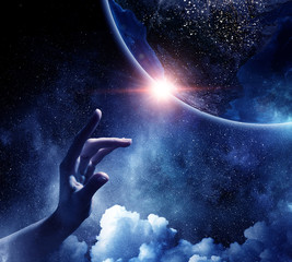 Wall Mural - idea of earth creation . mixed media