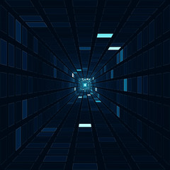 Wall Mural - abstract tech square geometrical background