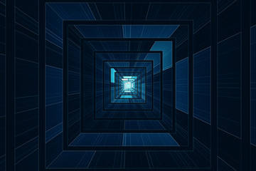 Wall Mural - abstract tech square geometrical background