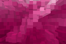 Pink Cube Geometric Background