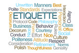 Fototapeta  - Etiquette Word Cloud