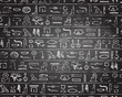 Hieroglyphics Blackboard Background