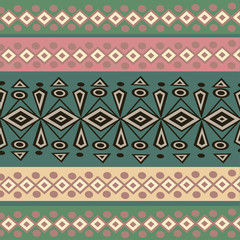 Wall Mural - Ethnic Abstract bright pattern background.