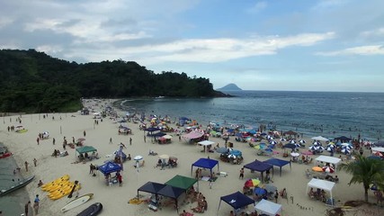 Poster - Aerial View of Barra do Una Beach, Sao Paulo, Brazil