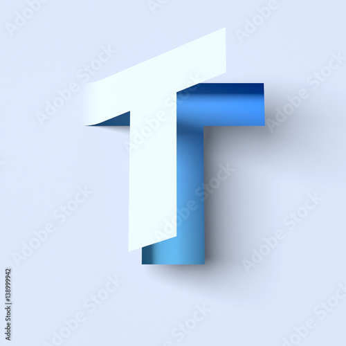 Cut Out Paper Font Letter T Buy This Stock Illustration And Explore Similar Illustrations At Adobe Stock Adobe Stock