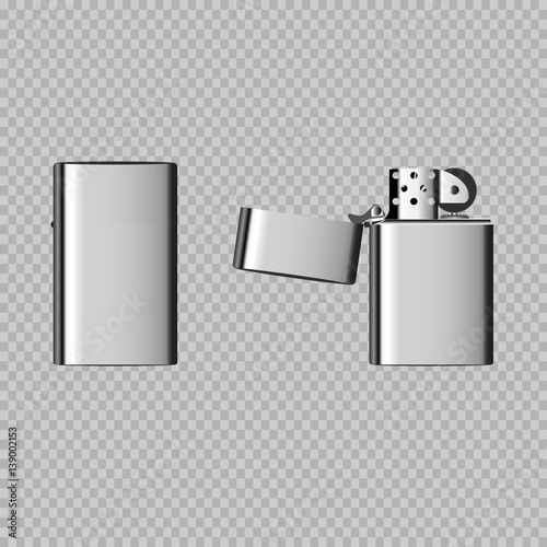Fotografía eps 10 vector realistic lighter isolated on transparent background