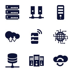 Poster - Set of 9 server filled icons