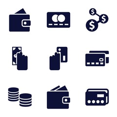 Poster - Set of 9 pay filled icons