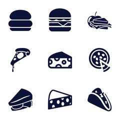 Poster - Set of 9 cheese filled icons