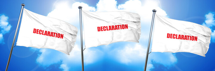 declaration, 3D rendering, triple flags