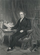Noah Webster - American lexicographer. Steel Engraving 1864.