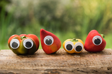 Sticker - peppers with eyes cartoon character