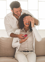 Wall Mural - Happy Afro American couple