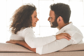 Wall Mural - Happy Afro American couple