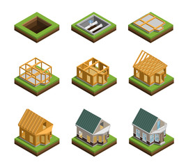 Canvas Print - House Construction Icons Set