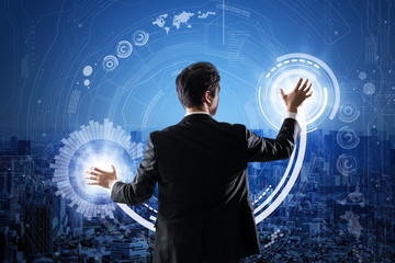 Poster - smart city and futuristic GUI concept