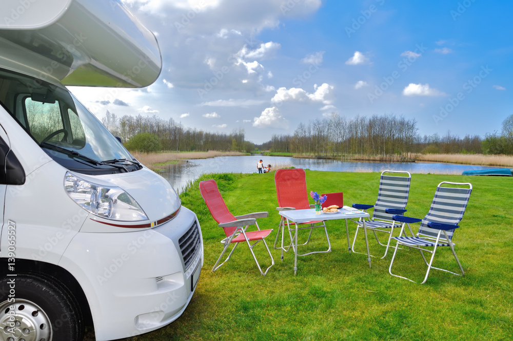 Family Vacation Rv Camper Travel Concept Motorhome