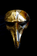 Italian Masquerade Masks On Black Background