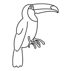 Sticker - Toucan icon, simple style