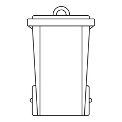 Poster - Tash bin icon, outline style
